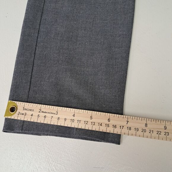 Ann Taylor Loft Marisa Pants Womens 12 Trouser Gray Flat Front Straight Leg - Picture 11 of 11